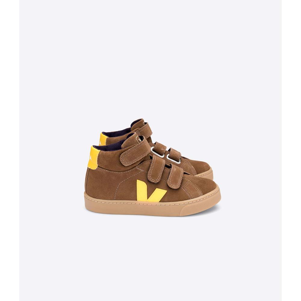 Veja ESPLAR MID SUEDE Kids\' High Tops Coffee | NZ 696LIS